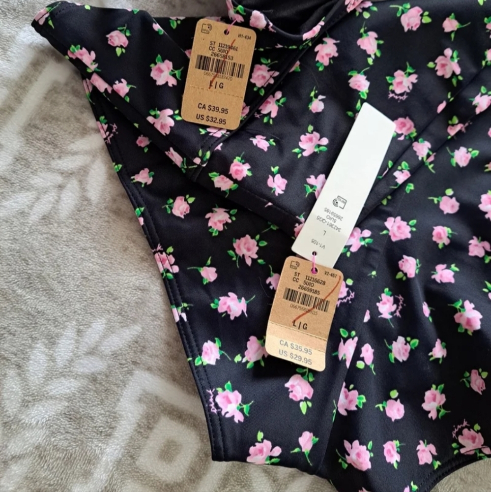 PINK 2-piece Swimsuit (L) New - Picture 3 of 3
